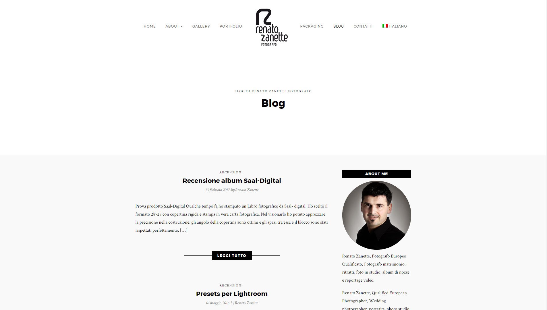 Renato Zanette Fotografo | Christian De Luca - Web Designer & Developer